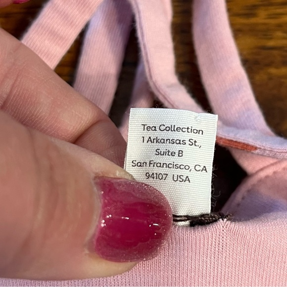 Tea Collection pink monkey dress stretchy size 10 - Picture 4 of 7